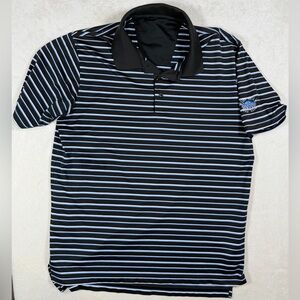 Adidas Medium Ruby Hill Country Club Pleasanton California Black and White Polo